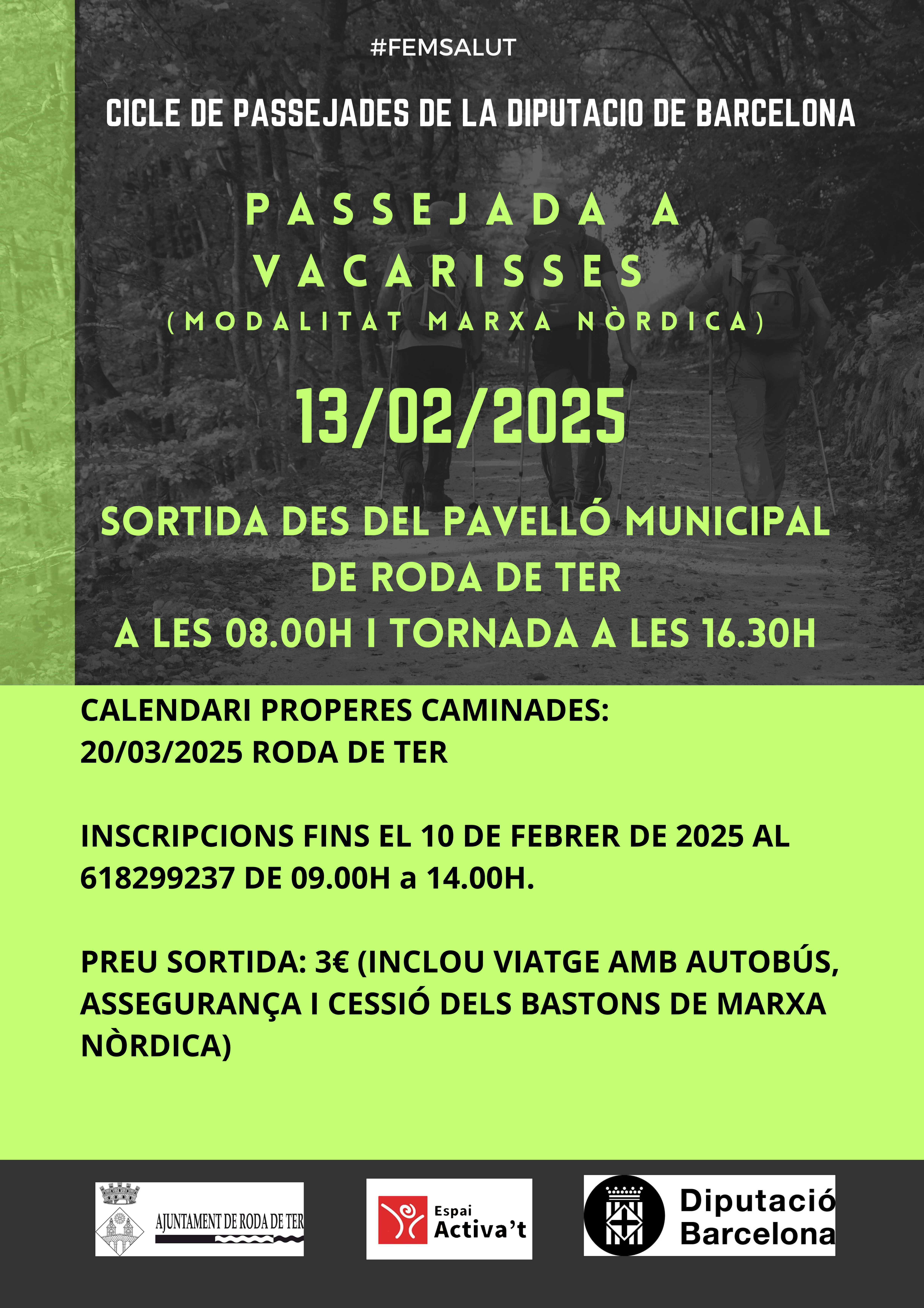 Passejada a Vacarisses (modalitat marxa nòrdica)
