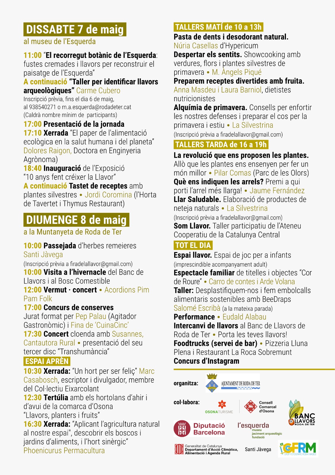 X Fira de la Llavor. Cartell i programació