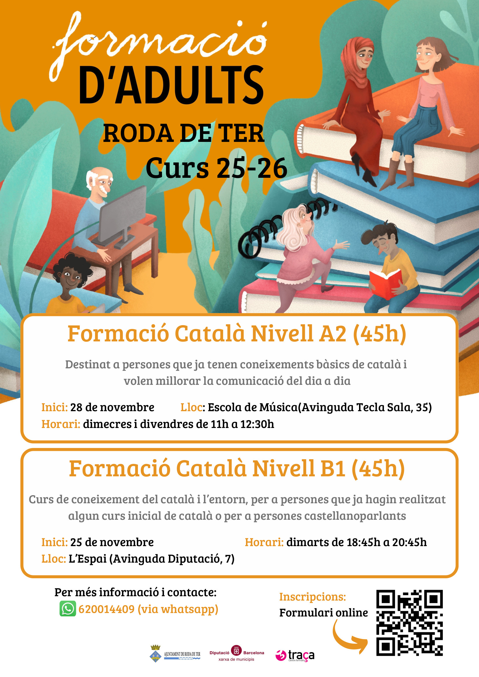 Formació d'adults: cursos de català