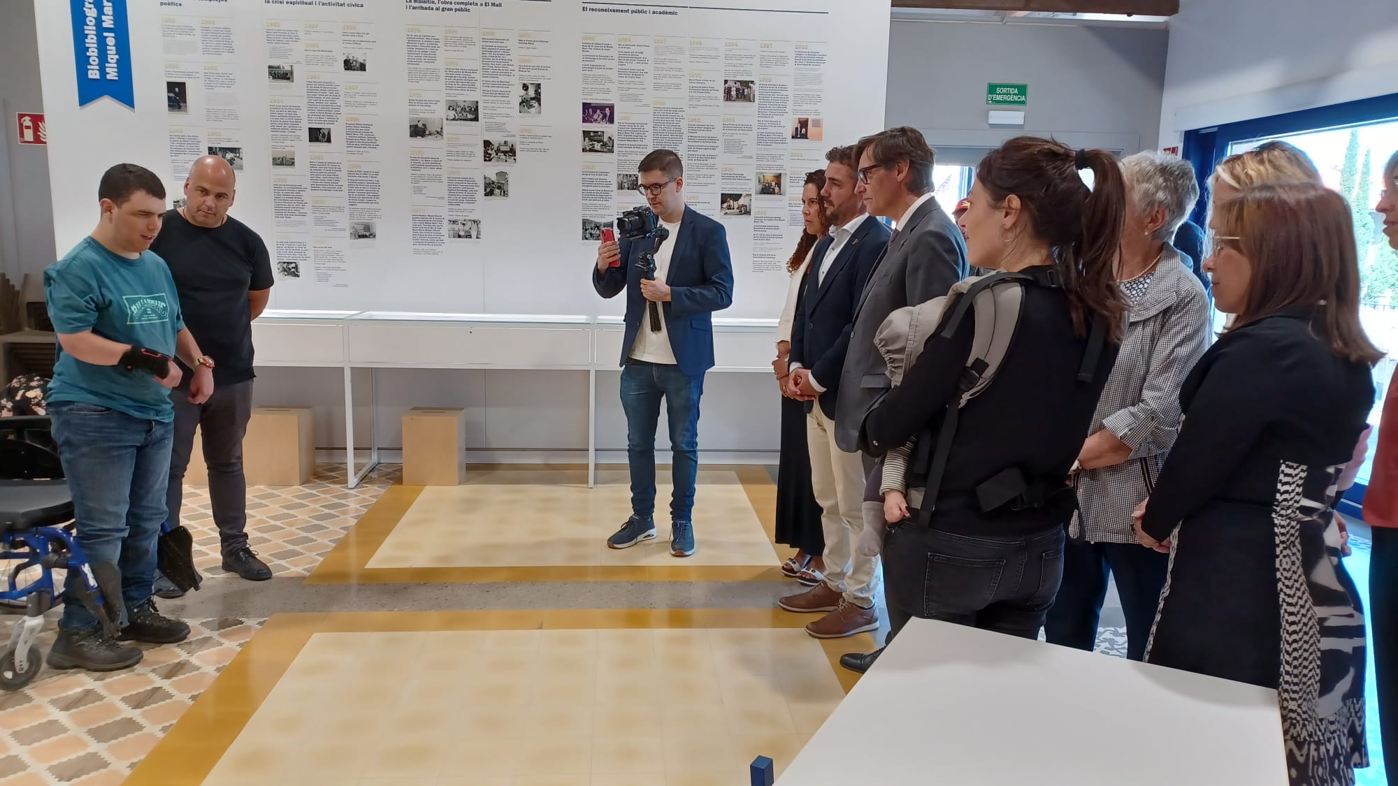 El president de la Generalitat, Salvador Illa, visita a seu de la Fundació Miquel Martí i Pol de Roda de Ter