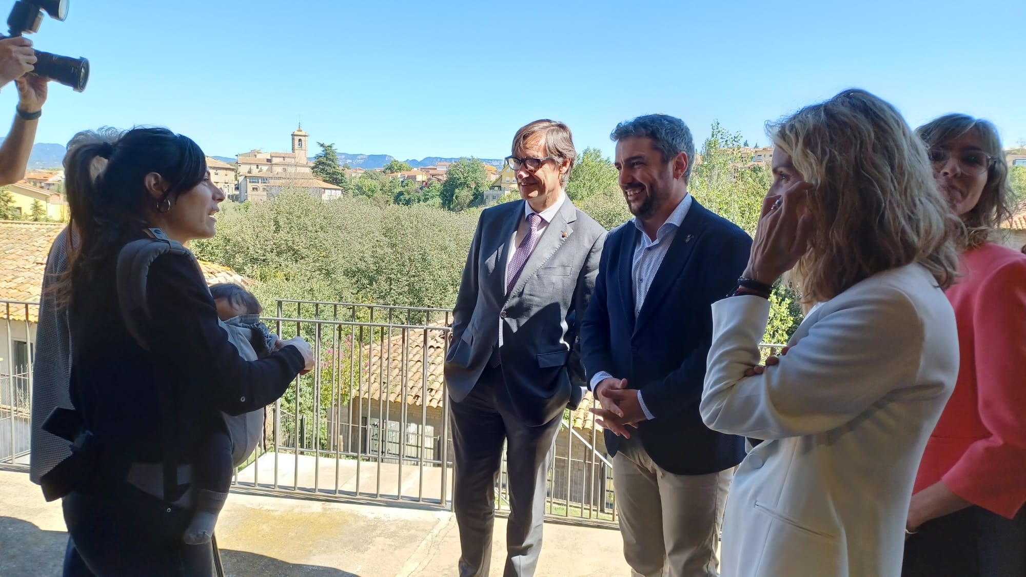 El president de la Generalitat, Salvador Illa, visita a seu de la Fundació Miquel Martí i Pol de Roda de Ter