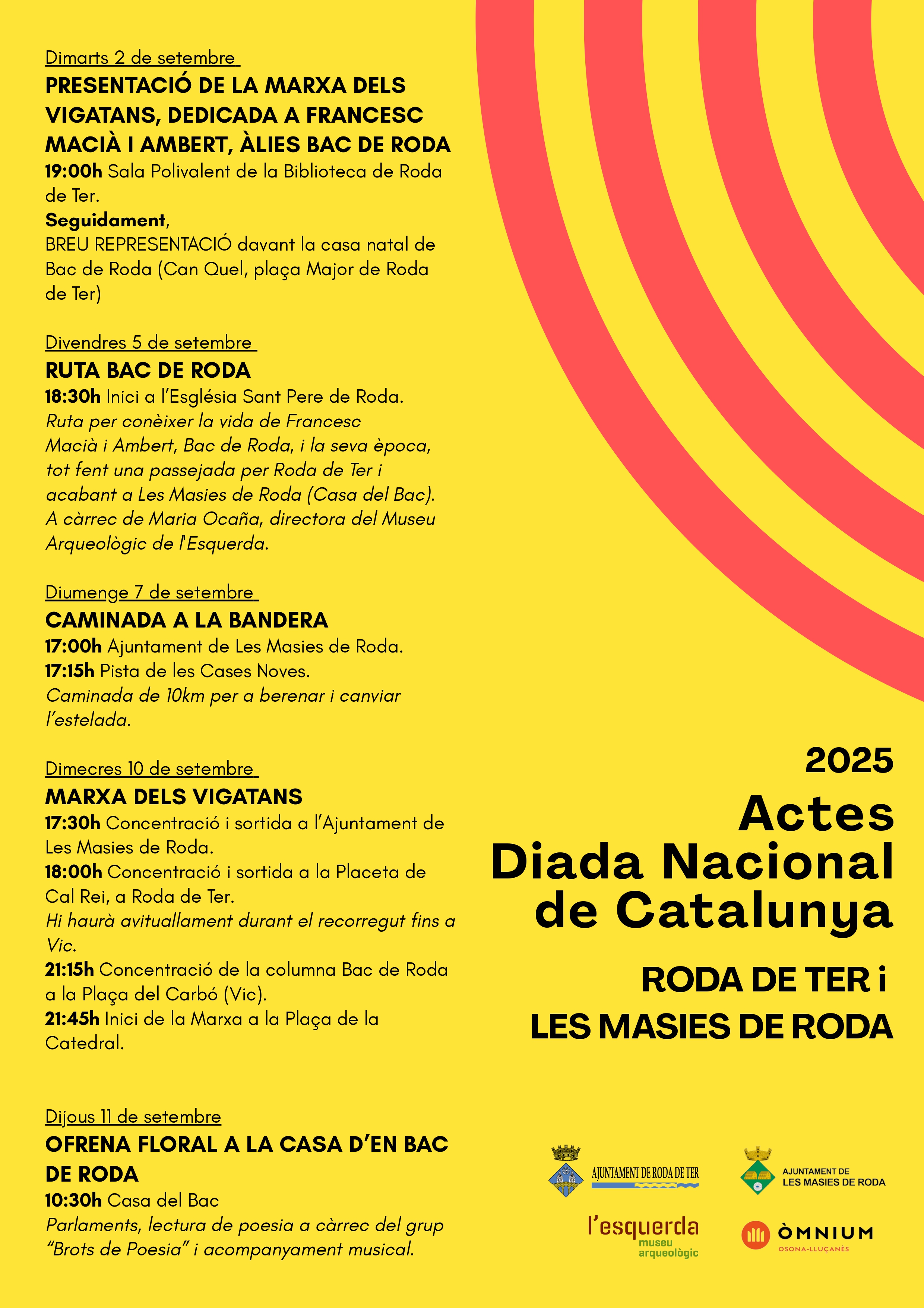 Programa d'actes de la Diada Nacional de Catalunya