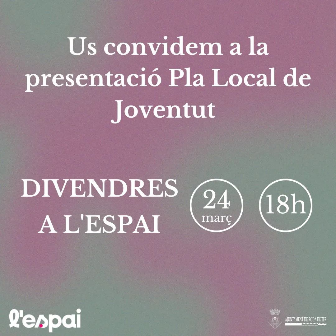 Presentació del Pla Local de Joventut 2023-2026