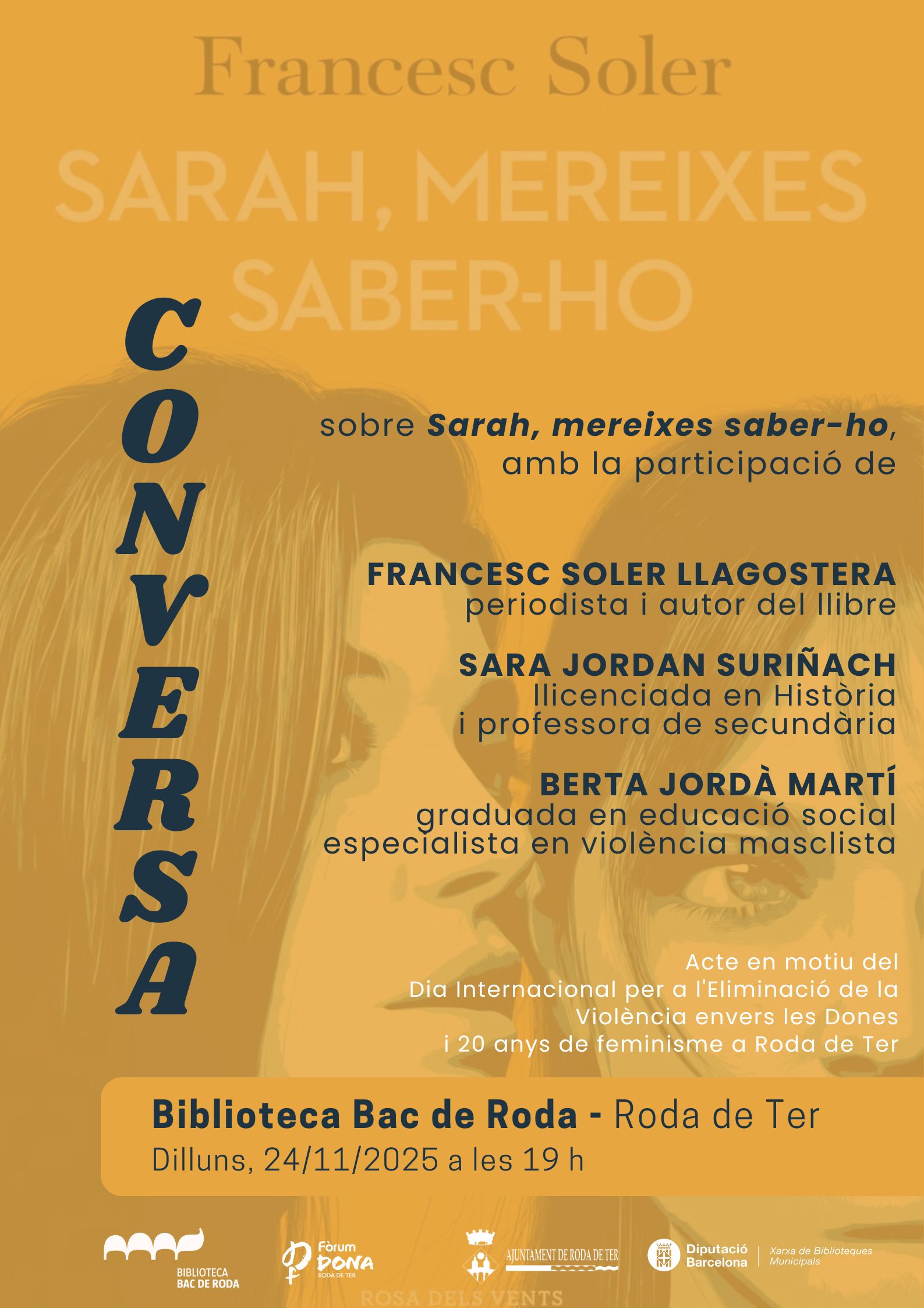 Conversa sobre "Sarah, mereixes saber-ho" de Francesc Soler