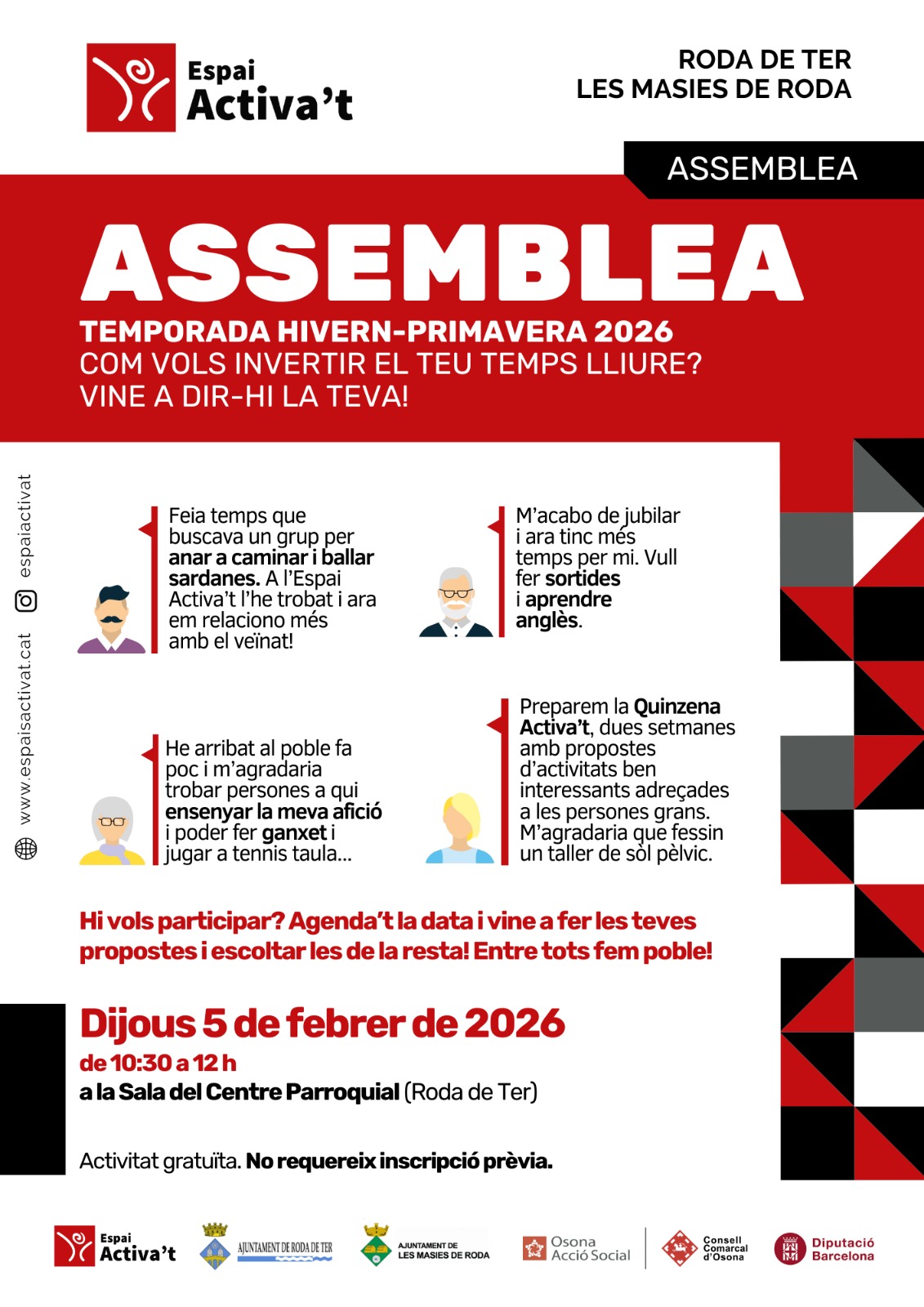 Assemblea Espai Activa't | Temporada hivern-primavera 2026