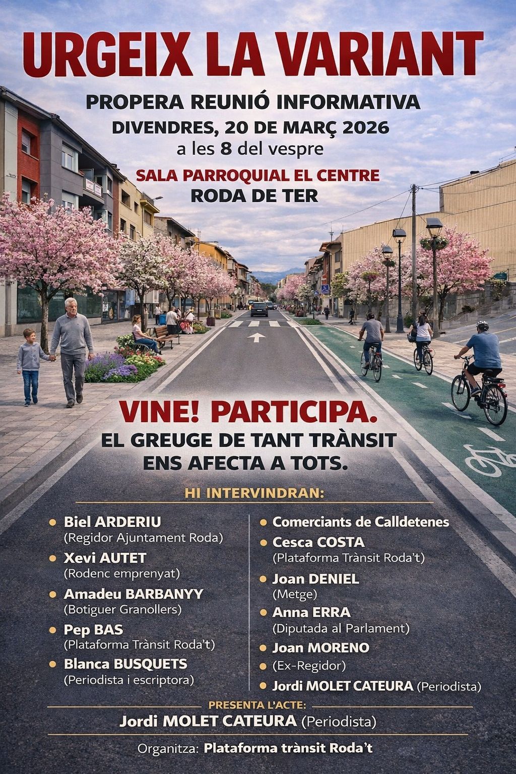 Reuni&oacute; informativa de la plataforma Tr&agrave;nsit Roda't