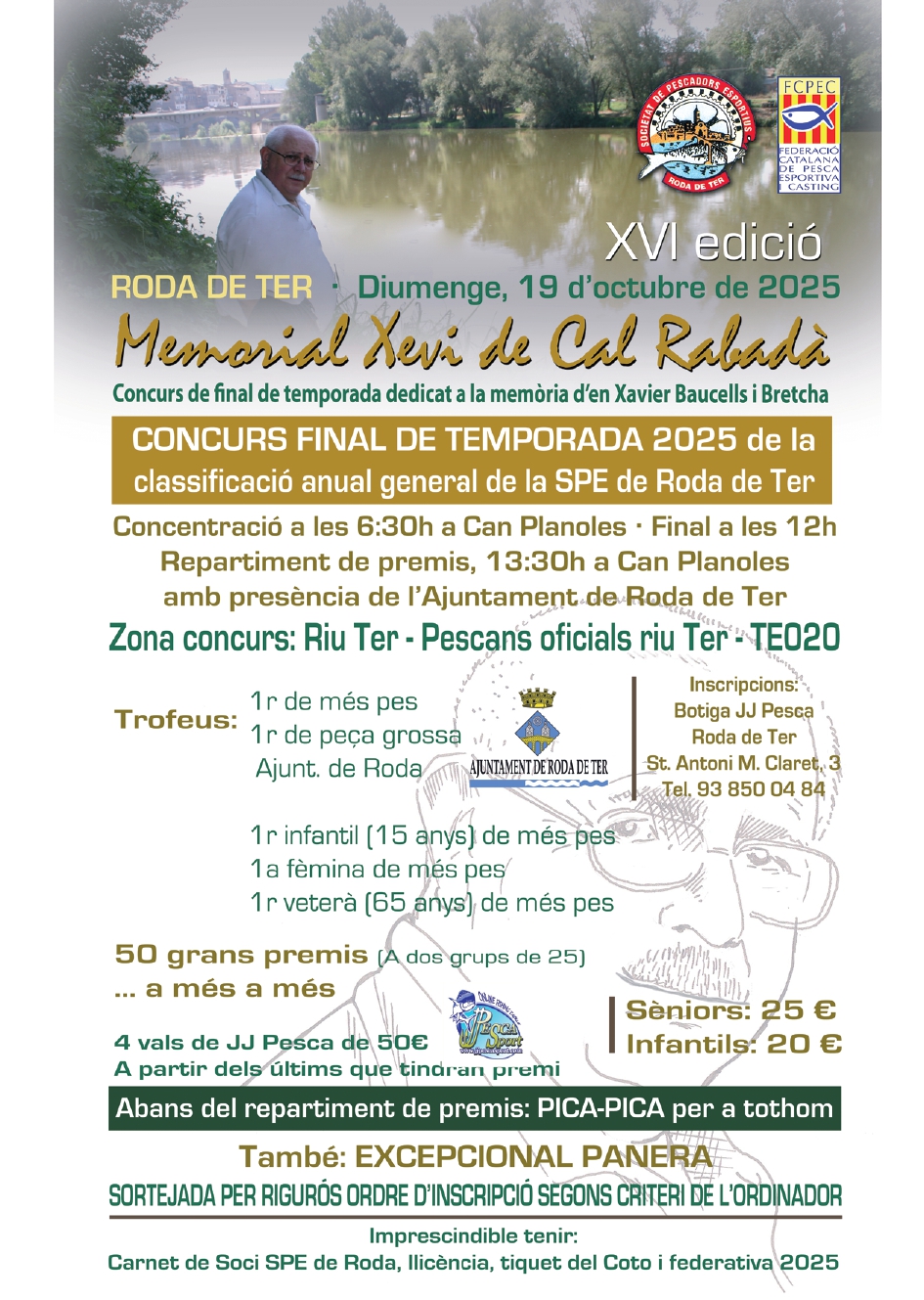 XVI edició del Memorial Xevi de Cal Rabadà de pesca 